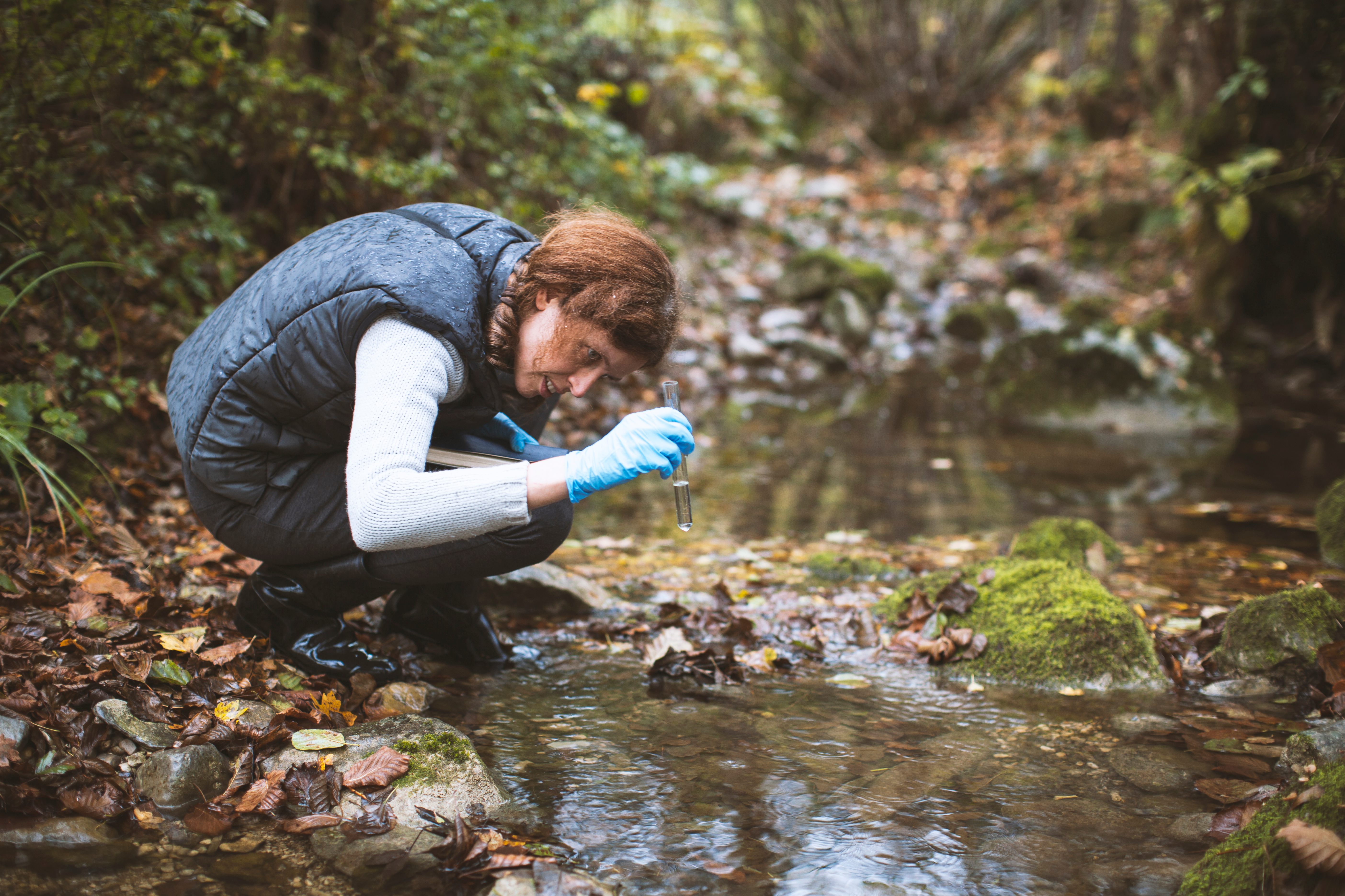 PFAS water test in river